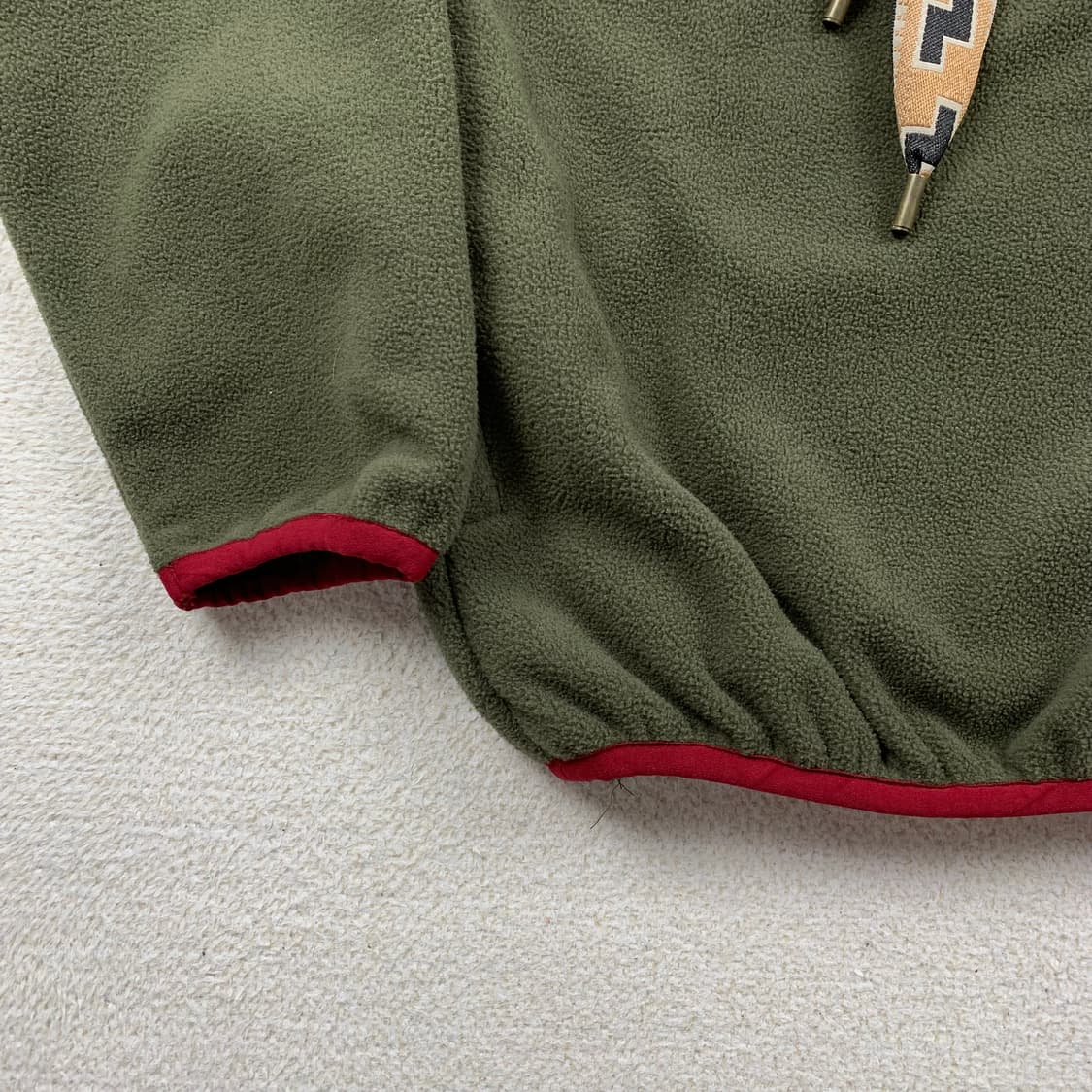 캐피탈 리버스 플리스 쿡넥 맨투맨 카키 상품이미지3