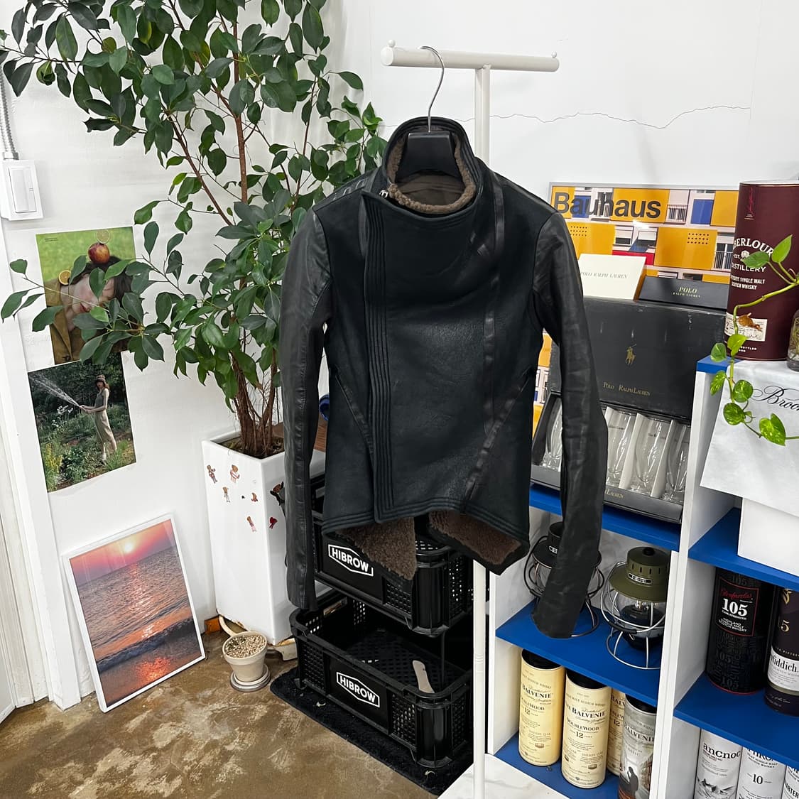 릭오웬스 우먼 시어링 무스탕 가죽자켓 38 상품이미지1