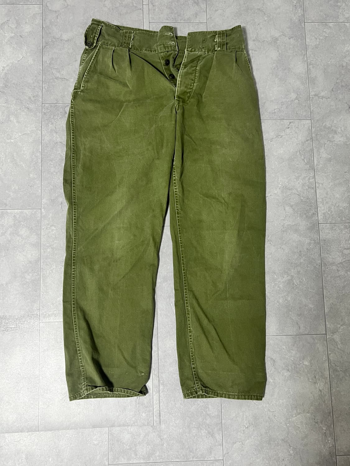 1950s 캐나다군 밀리터리 팬츠 올리브 그린 상품이미지2