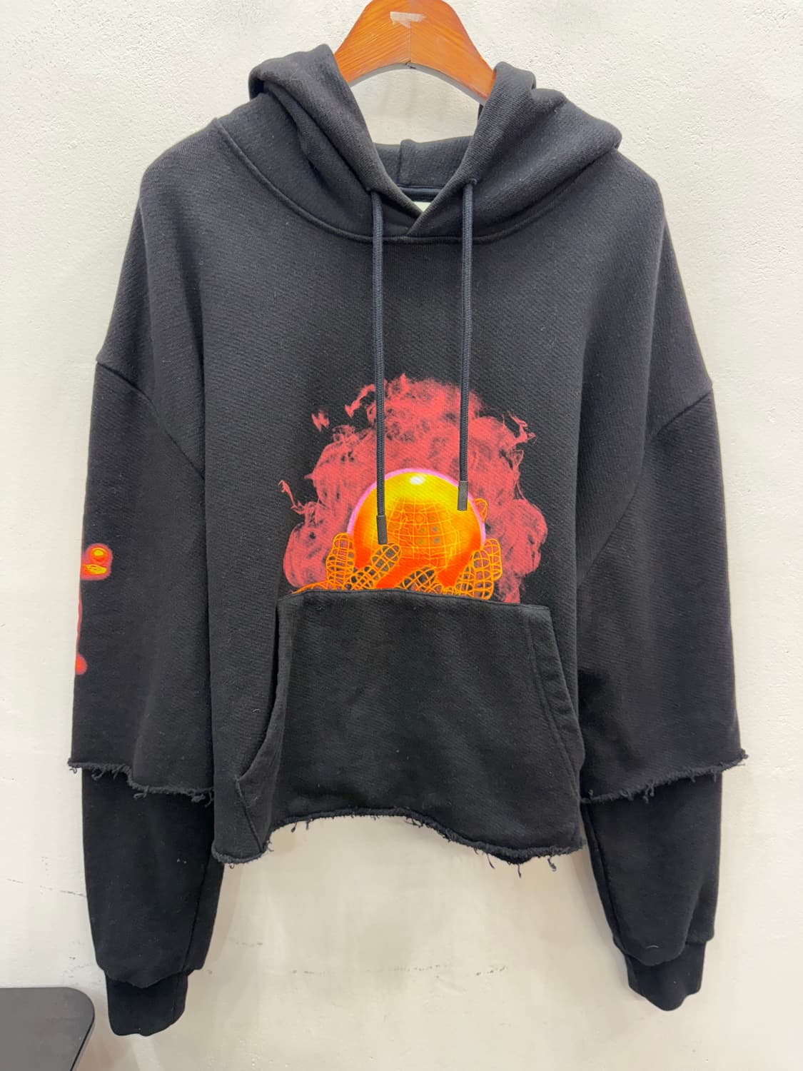 오프화이트 11주년 19SS 핸드 플래닛 레이어드 후드 티 (s size 상품이미지2