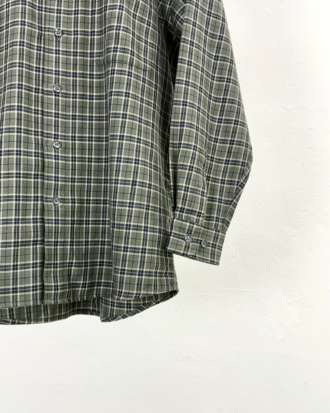 이브 생로랑 뿌르 옴므 카키 레귤러 체크 셔츠 상품이미지5