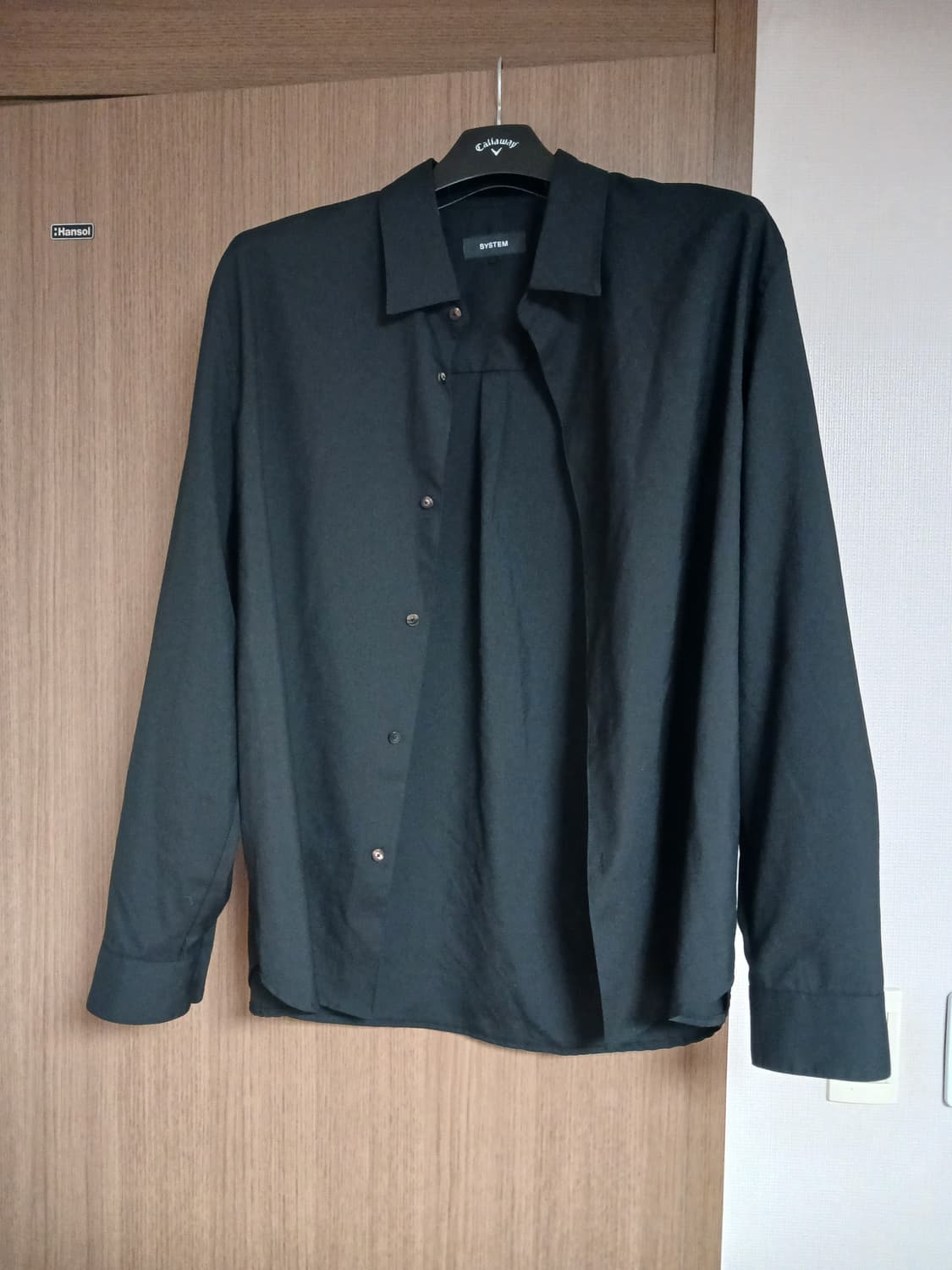 시스템옴므 남성 블랙 울 셔츠105  상품이미지5