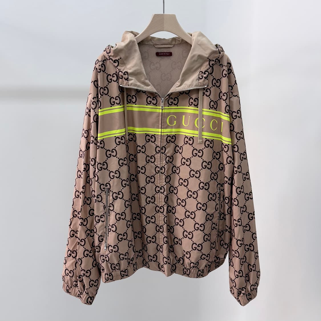 [S+급/54] 구찌 GG 로고 나일론 후드 바람막이 자켓 상품이미지1