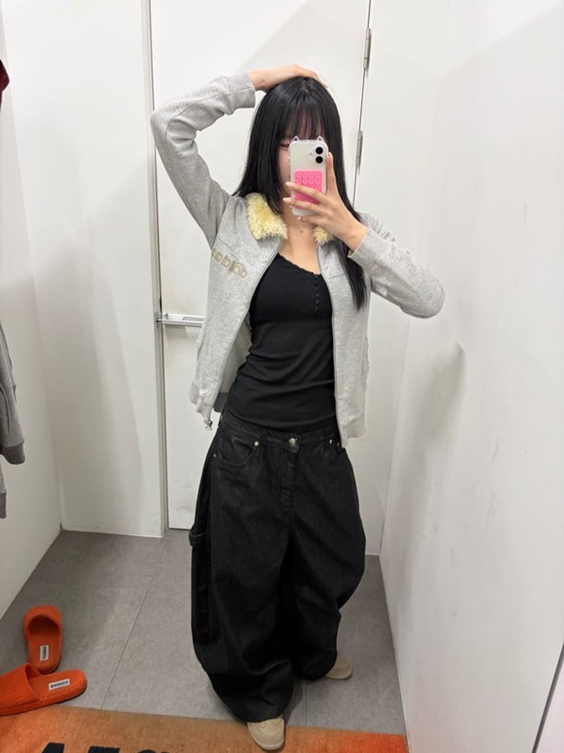 아디다스 Y2K 퍼카라 집업 상품이미지5