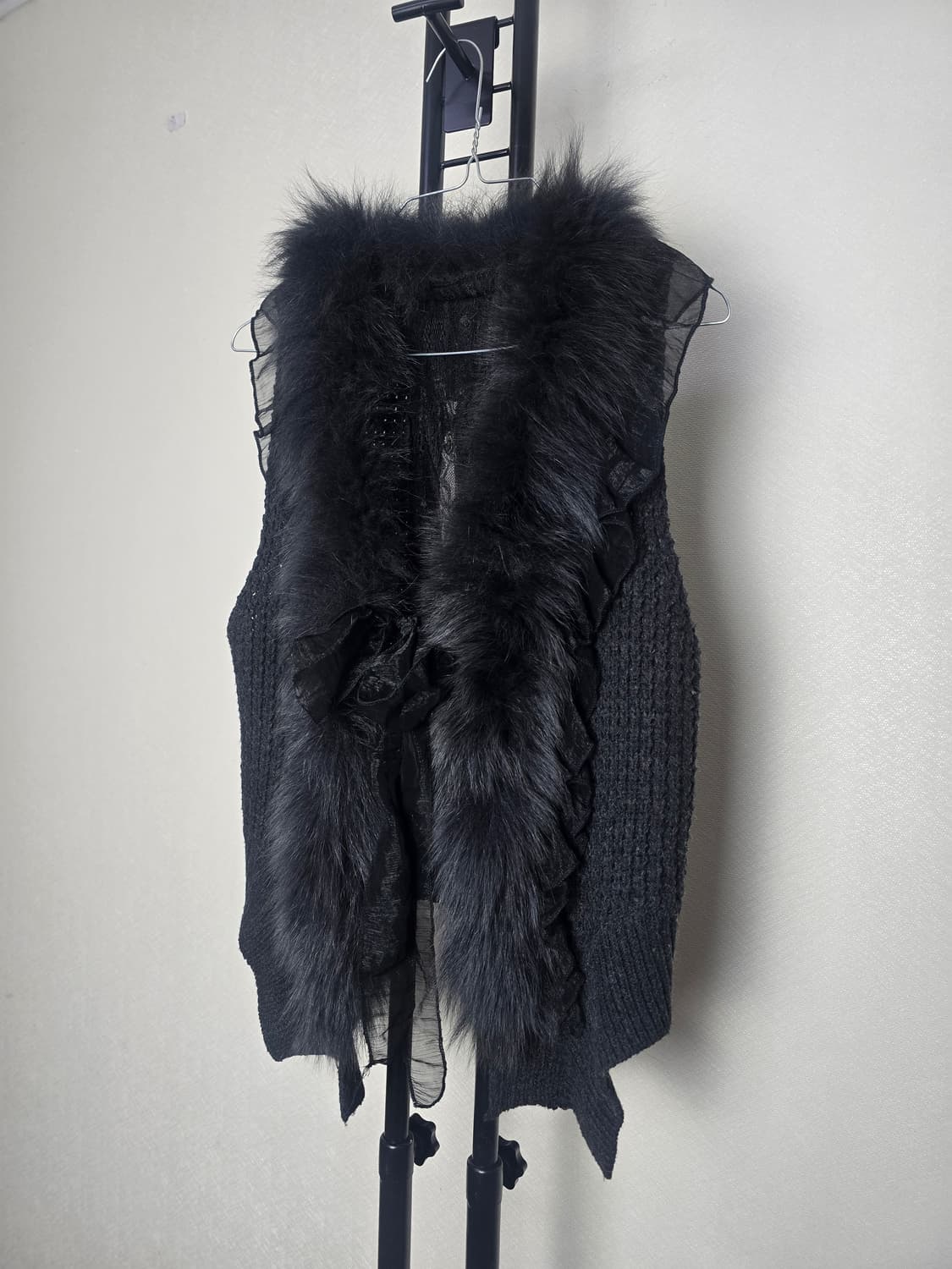 페이크퍼 니트베스트 상품이미지1