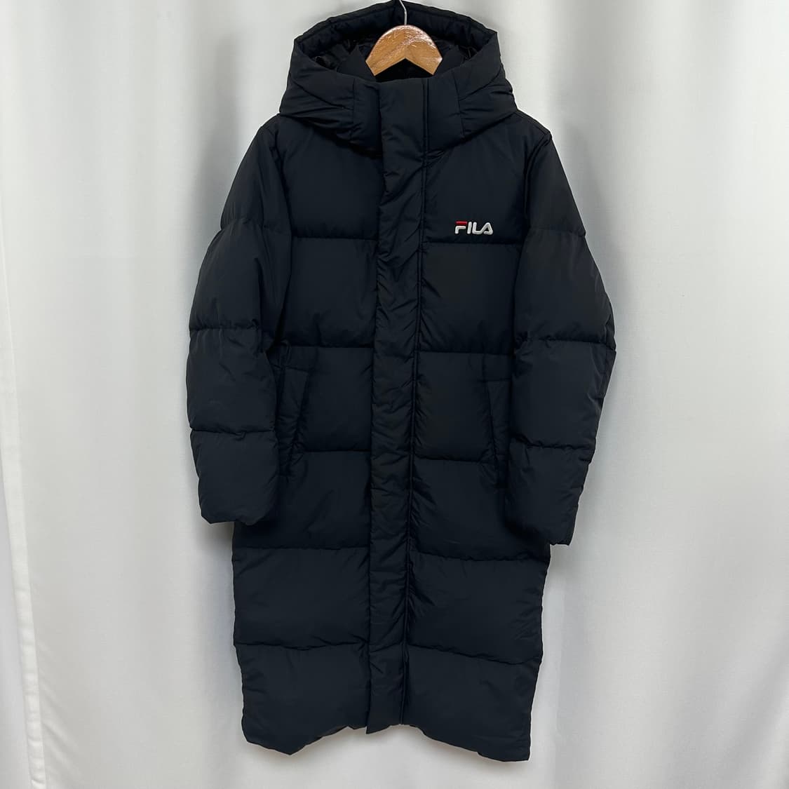 필라 남자 후드 롱패딩 점퍼 검정 S 90 상품이미지1