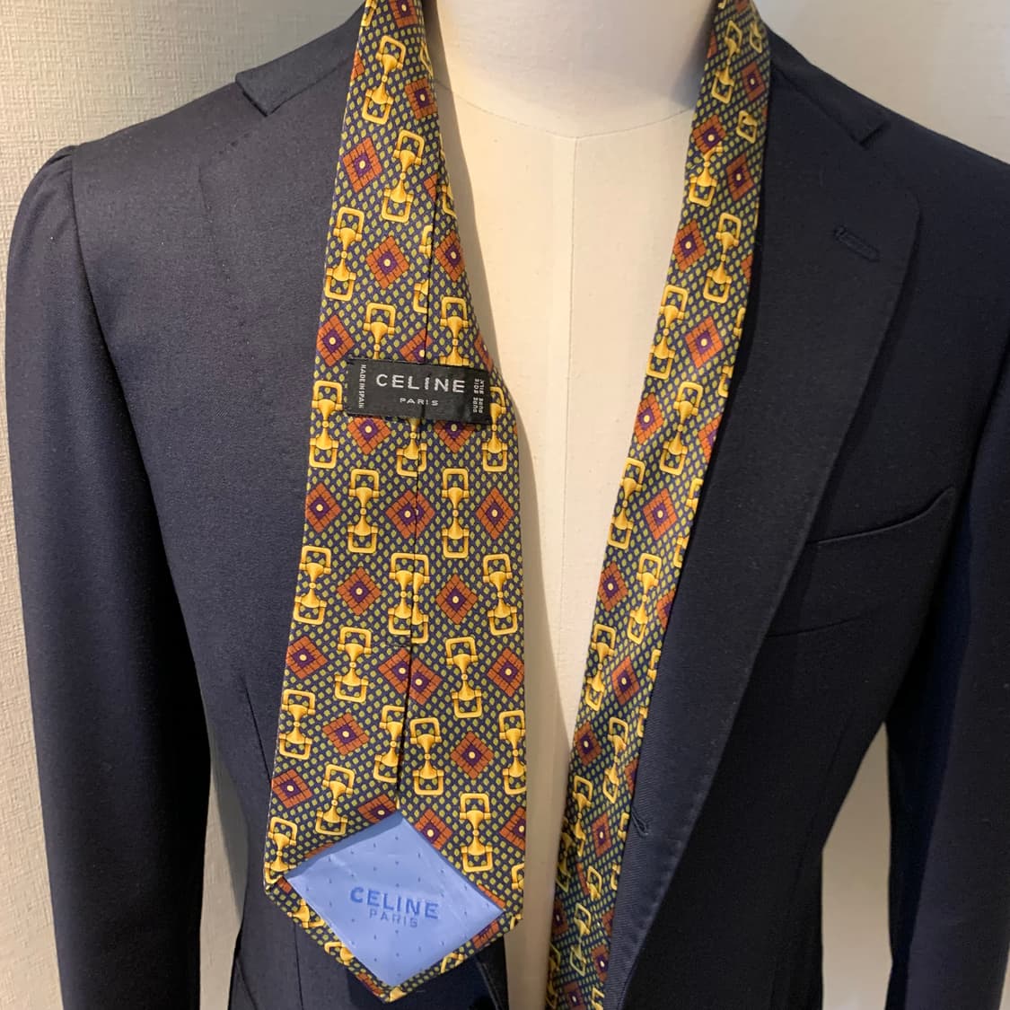 셀린느(CELINE) 기하학적패턴 명품넥타이 결혼식패션 넥타이 A등급 상품이미지2