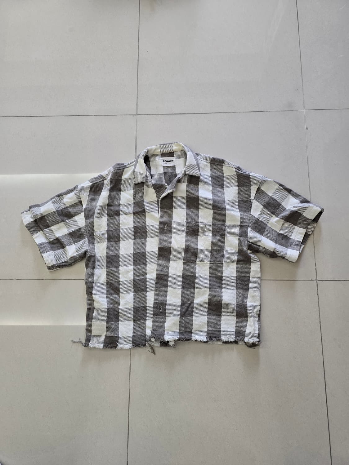 BOWWOW 반팔 체크 셔츠 L 상품이미지1