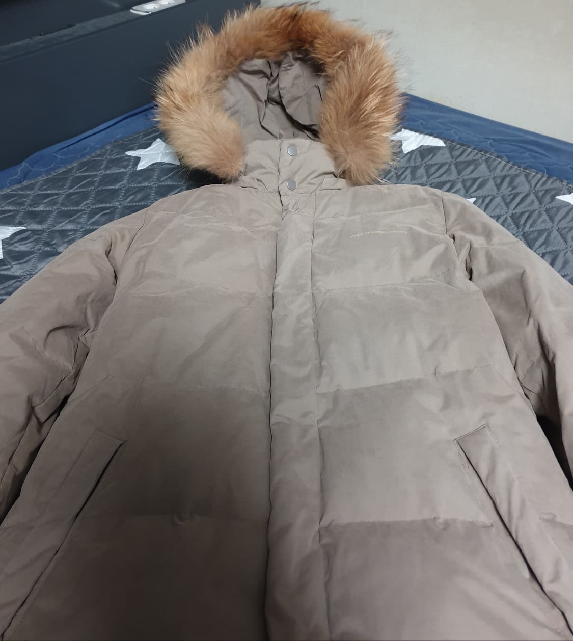 VOV 보브 라쿤퍼 덕다운 롱패딩 진한베이지색 (77) 상품이미지2