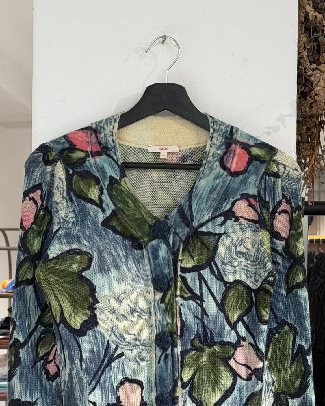 겐조 블루 플로럴 프린트 가디건 상품이미지4