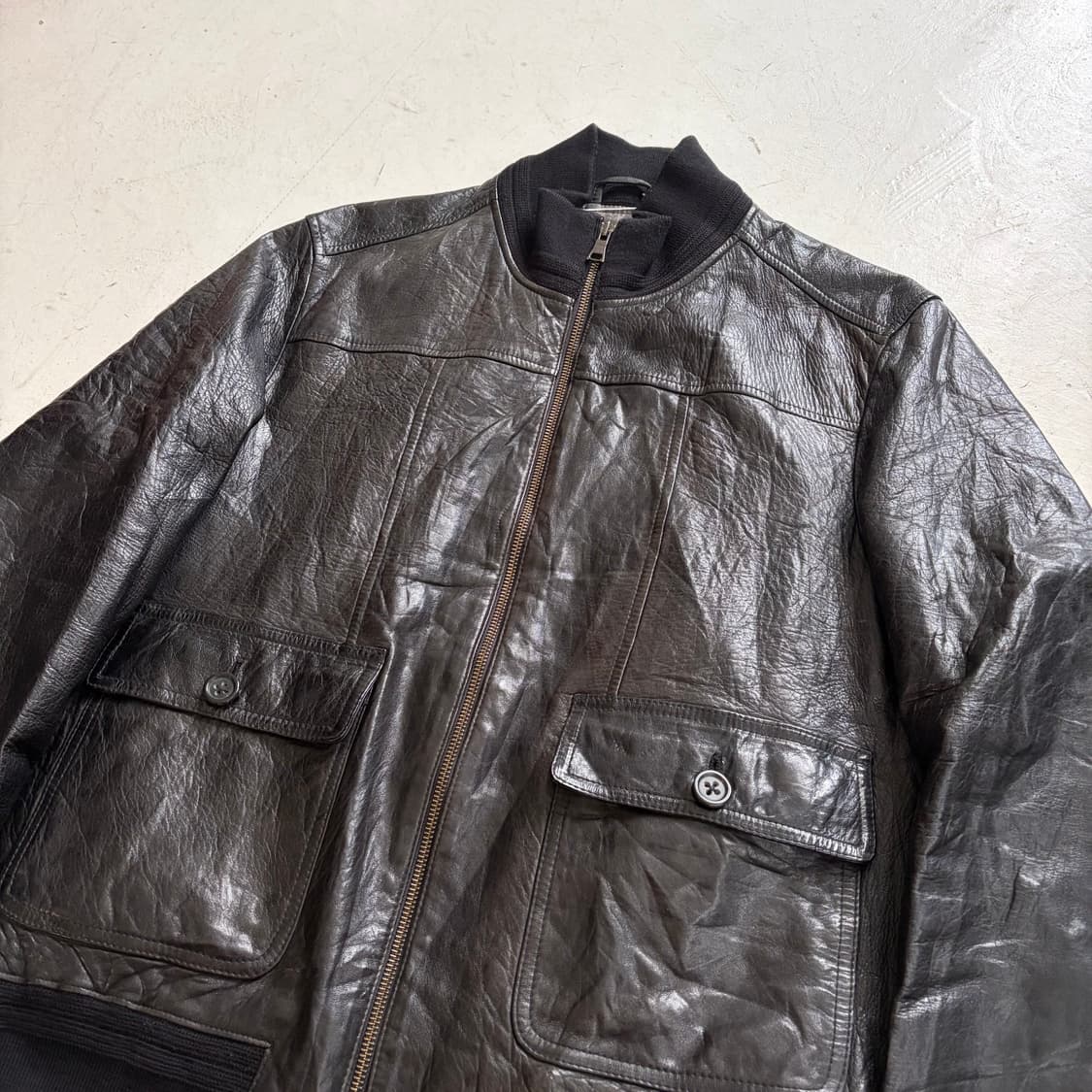 바나나 리퍼블릭 빈티지 양가죽 자켓 L 상품이미지4