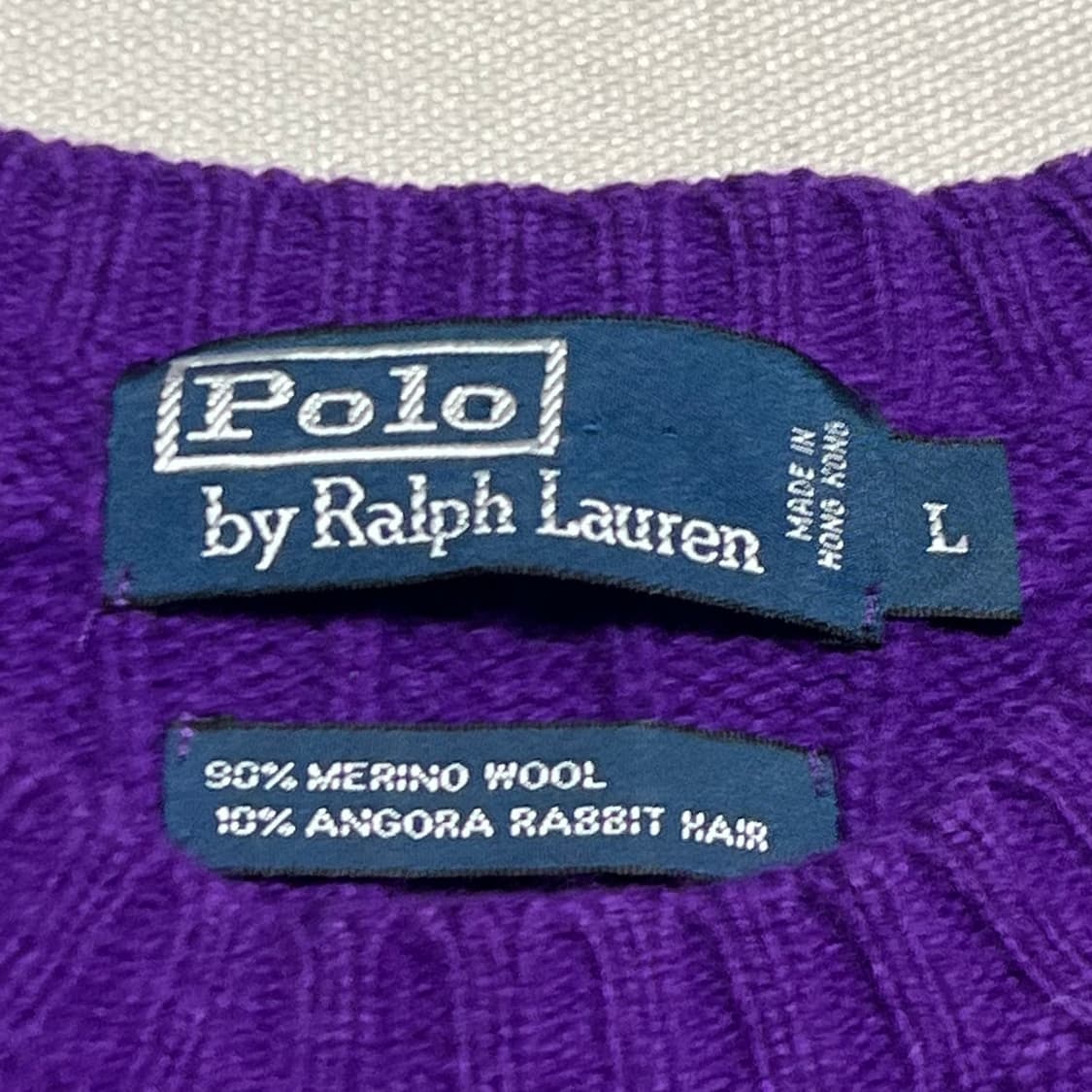 Polo Ralph Lauren 메리노울 케이블 퍼플 니트 상품이미지3