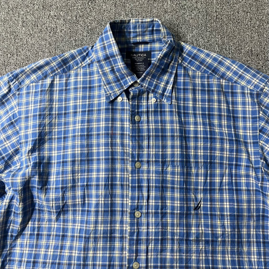 노티카 체크 셔츠 블루(old-7782/100) 상품이미지2