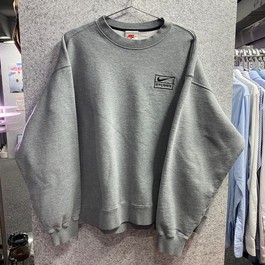 나이키 x 스투시 나투시 크루 그레이 맨투맨 B3564 상품이미지2
