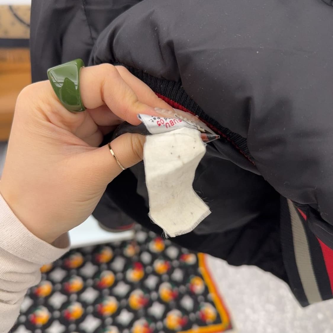 푸부 FUBU 올드스쿨 레트로 유니크 레이싱 패딩 자켓 M C08380 상품이미지6