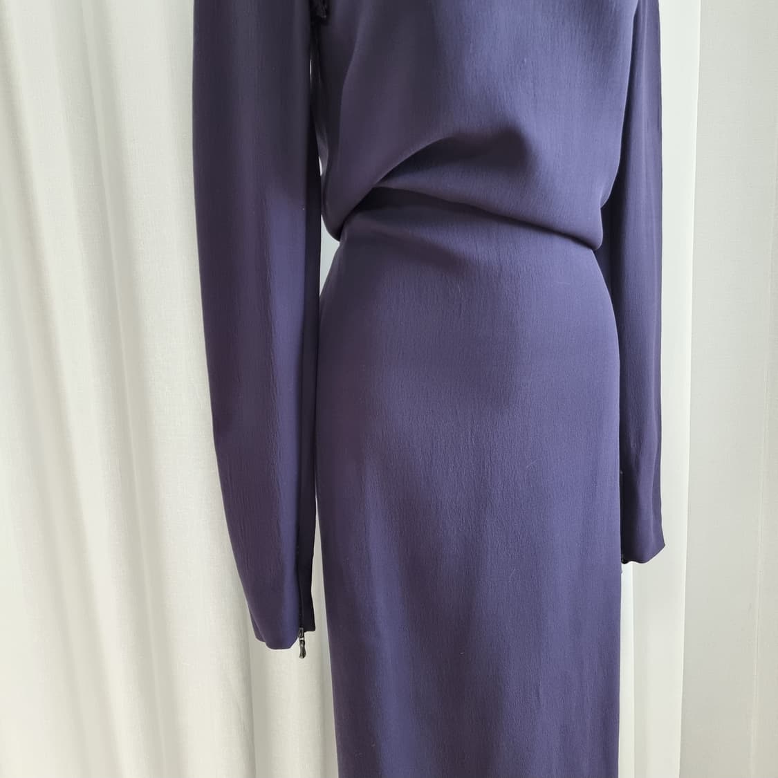 프랑스 랑방 드레스 원피스 울블렌드 (55/표기34) 상태최상 상품이미지5