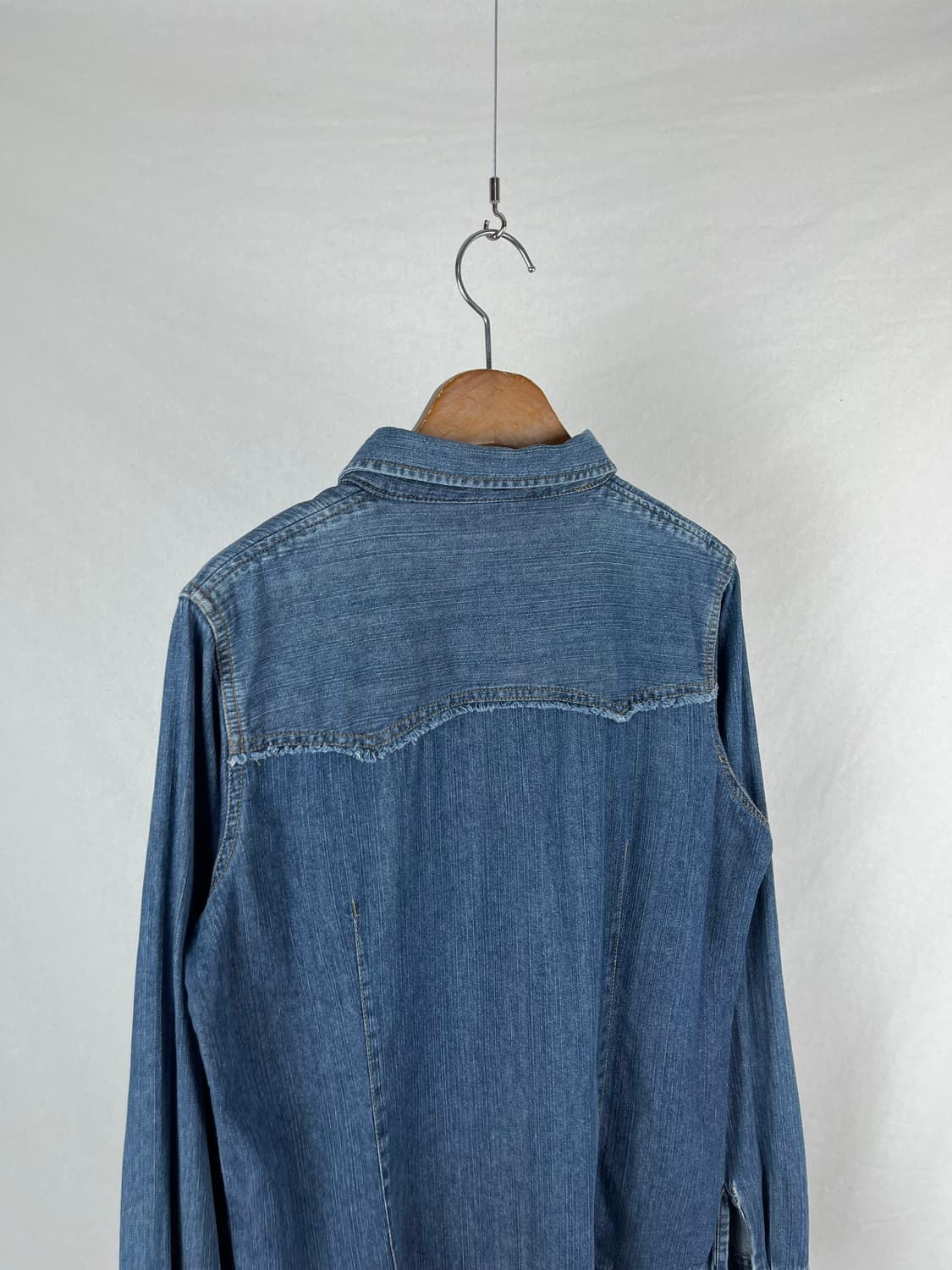 Vintage 프릴 디테일 데님 셔츠  상품이미지5