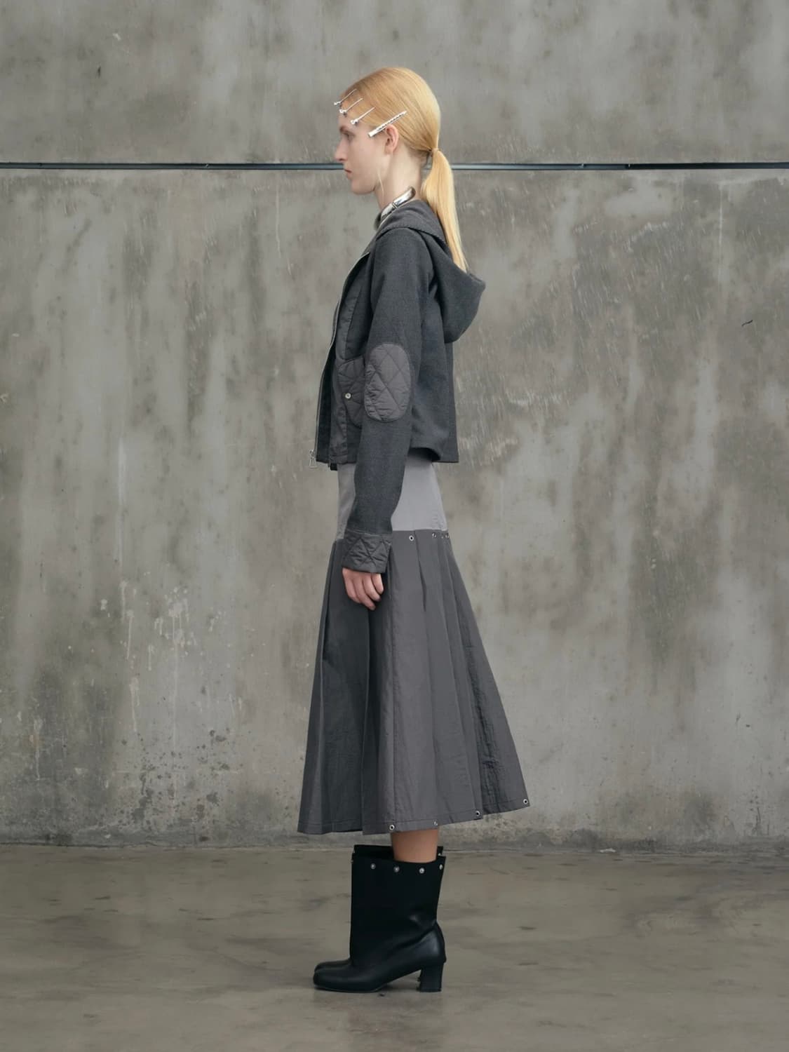 Saddog 그레이 후드집업 상품이미지3