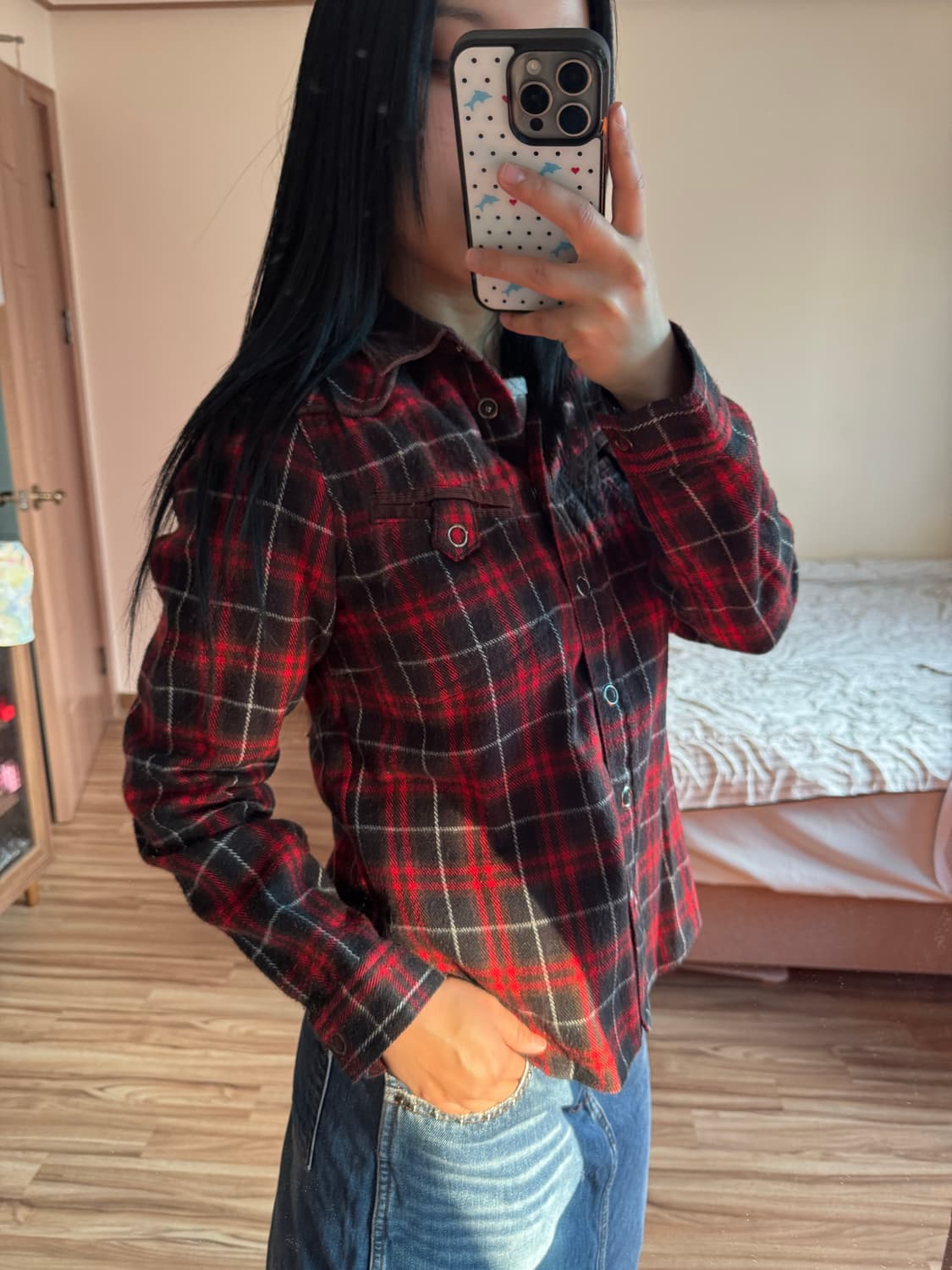 타탄 체크 웨스턴 셔츠 상품이미지3