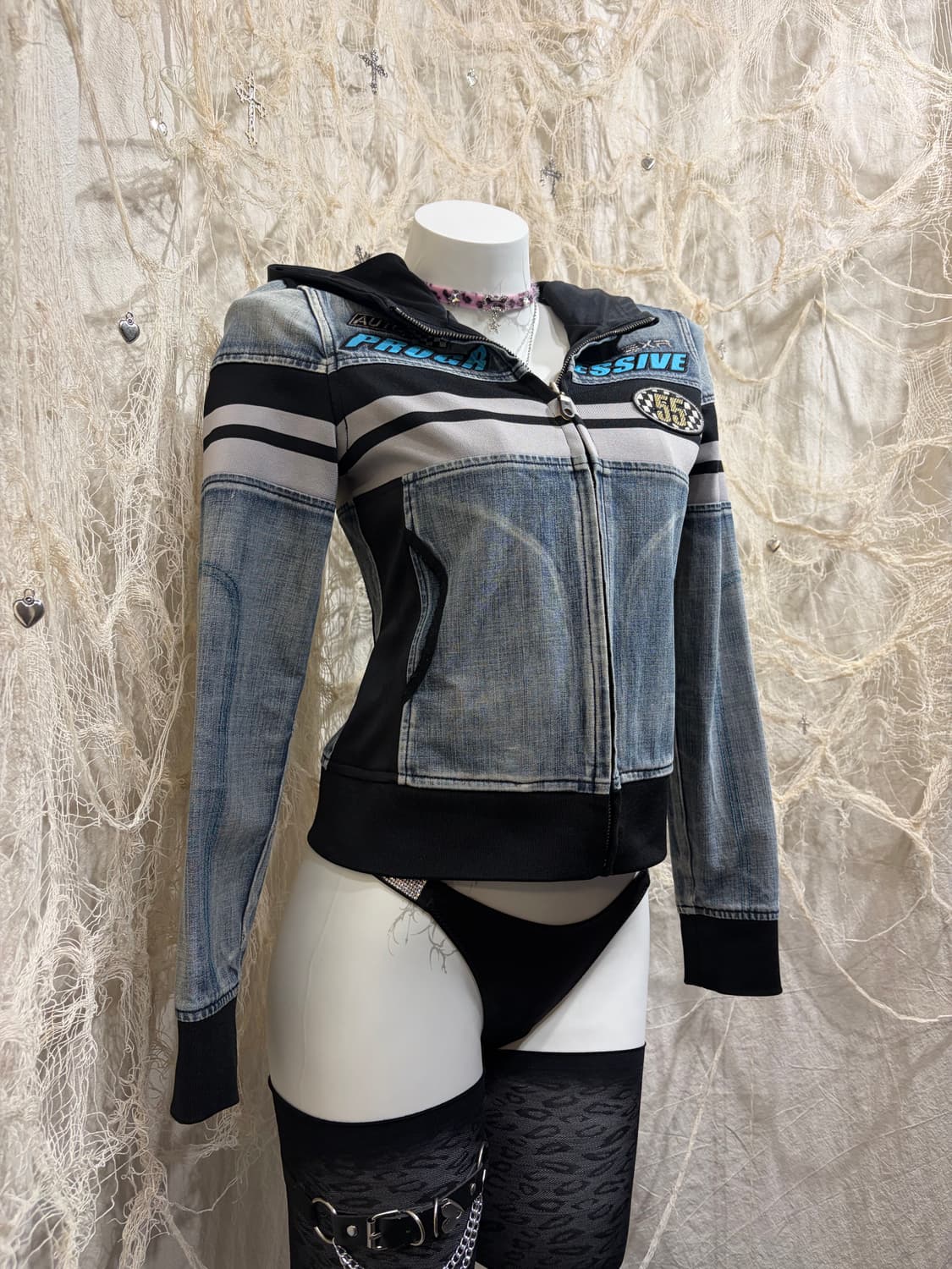 EXR 00‘s washing patch track hoodie zip  상품이미지5