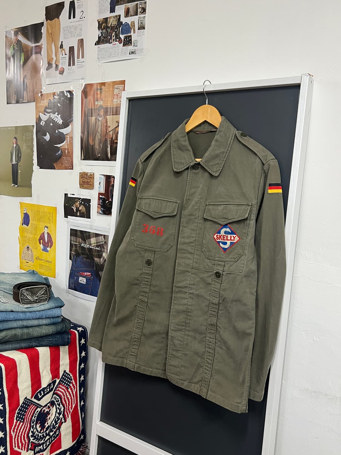 70s Military 밀리터리 독일군 오리지널 야상 셔츠 자켓 상품이미지2