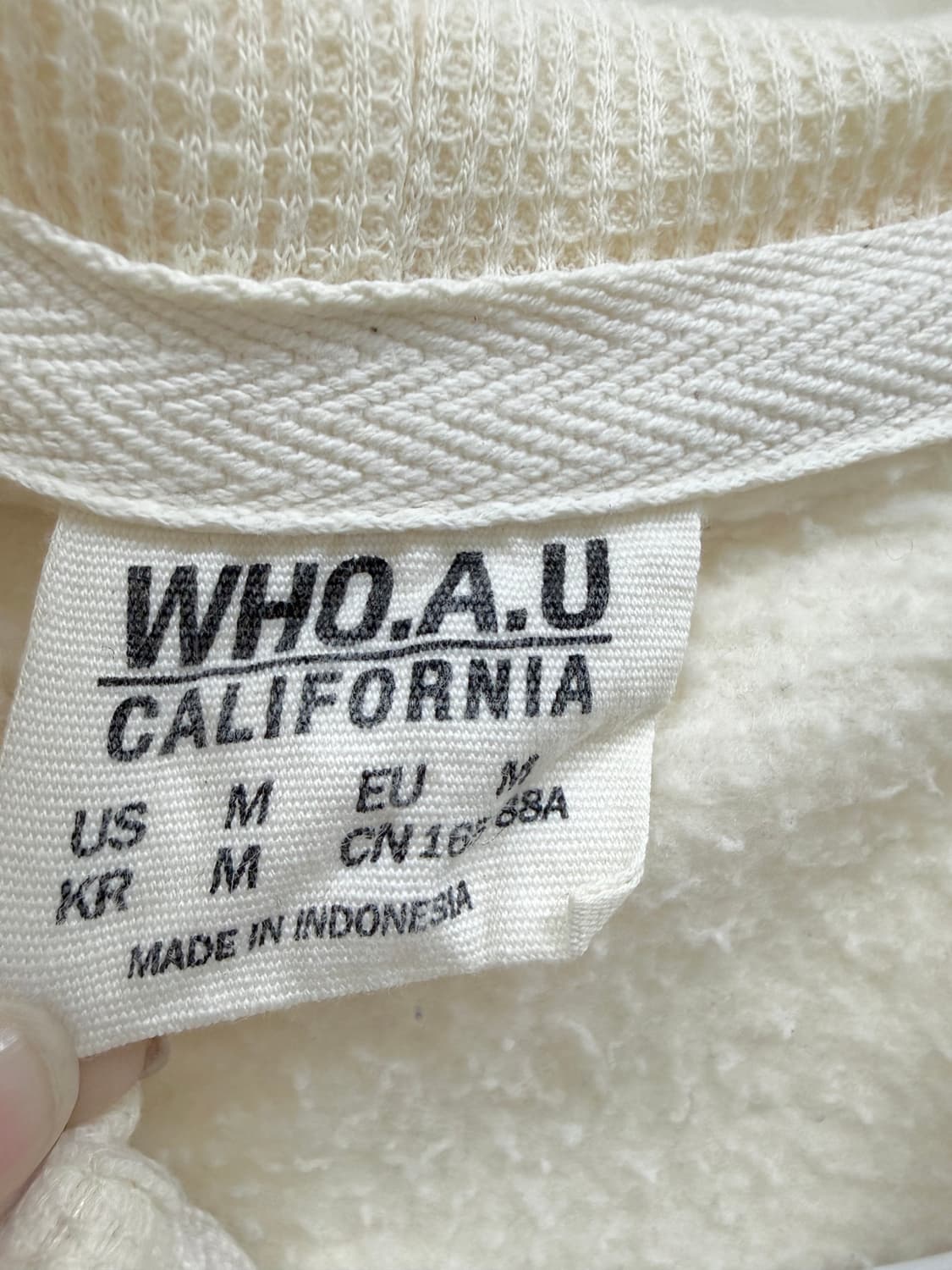 후아유 아이보리 말차 후드집업 상품이미지2