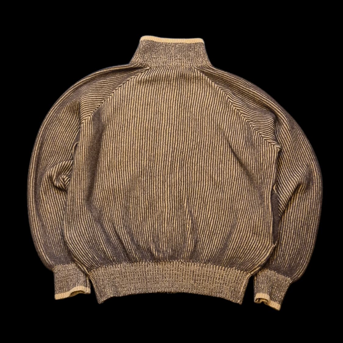 FREE(착샷잇음) 브라운 줄무늬 집업니트  상품이미지2