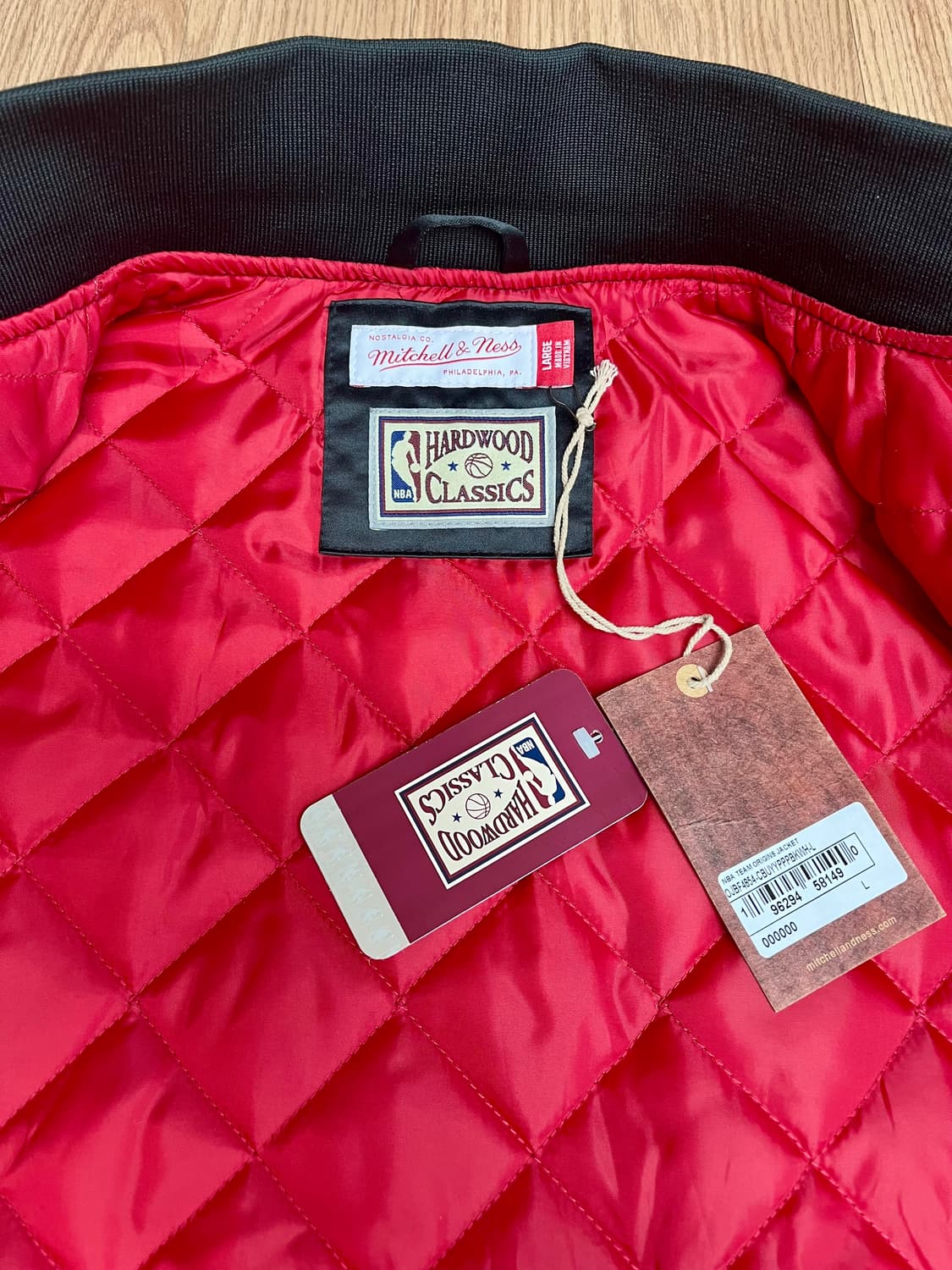 미첼앤네스 NBA 시카고 불스 챔피언스 바시티 새틴 자켓 L 상품이미지9