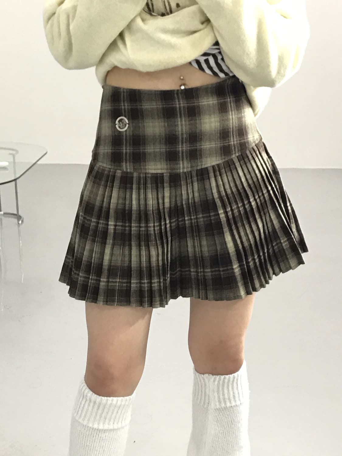 Vtg Poly CheckedMini Skirts 상품이미지4