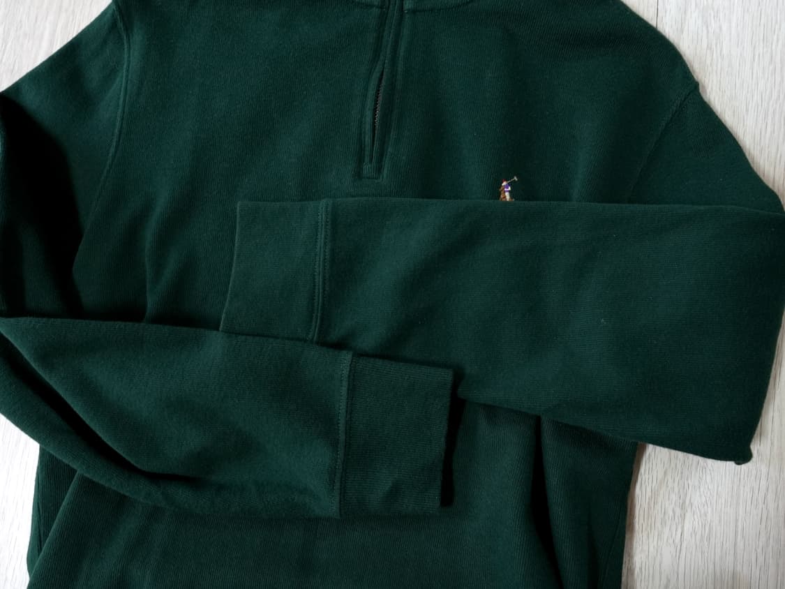 폴로 랄프로렌 에스테이트립 하프집업 니트 스웨터 그린 XS 상품이미지7