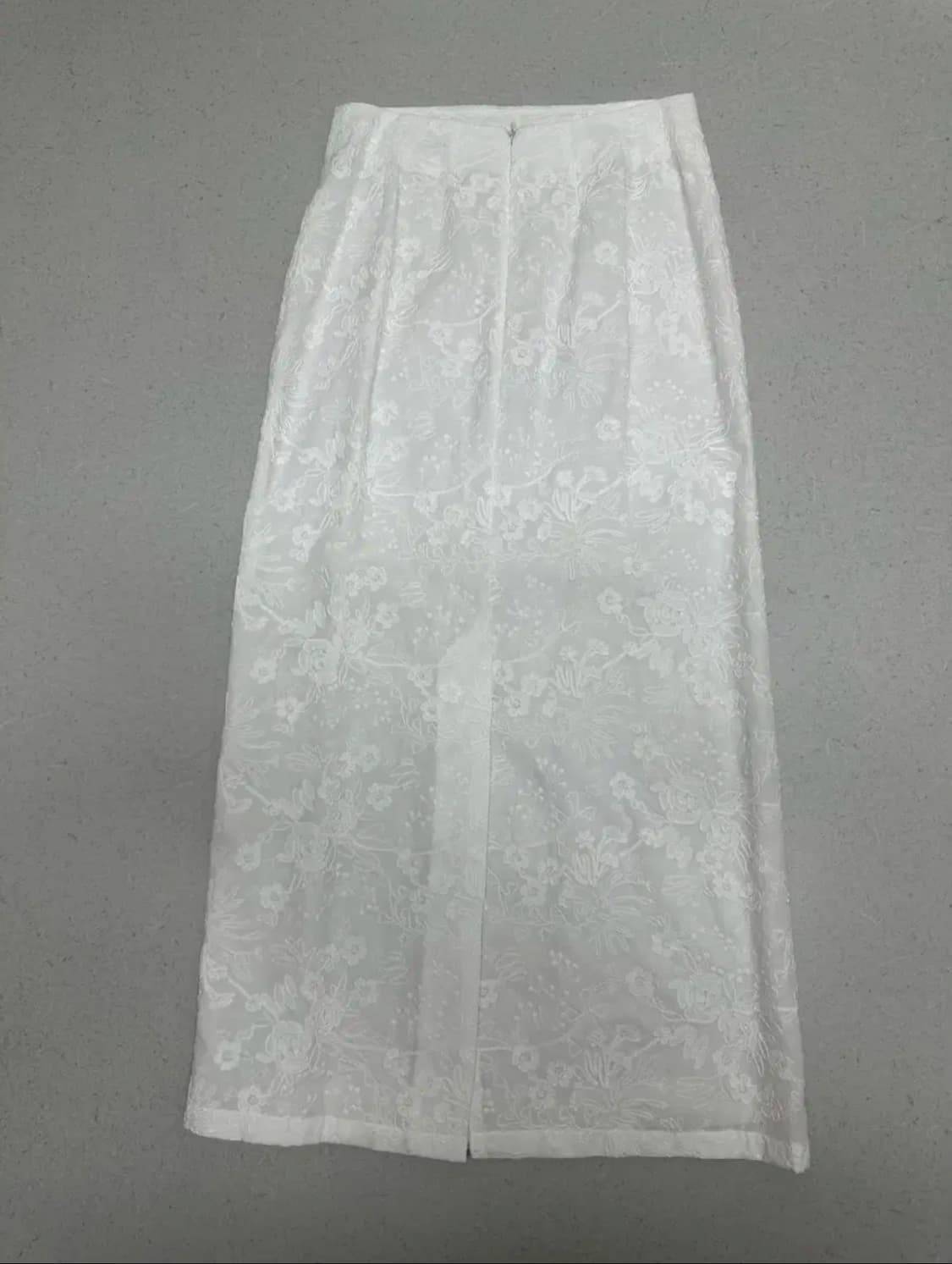 TEAK EMBROIDERY COTTON LONG SKIRT 상품이미지4
