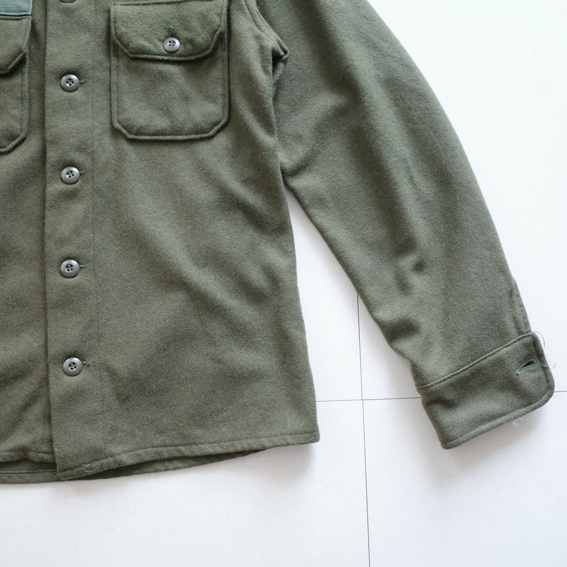 70s 미군 울 필드셔츠 OG108 스몰 빈티지 상품이미지3
