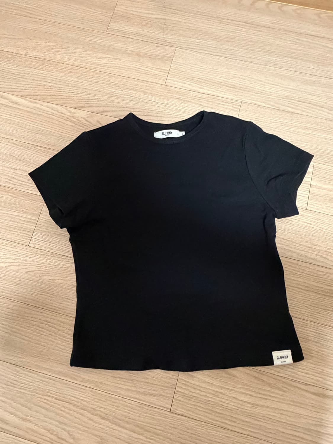 글로니(Glowny) G BABY TEE 지 베이비 티 블랙 s 상품이미지2