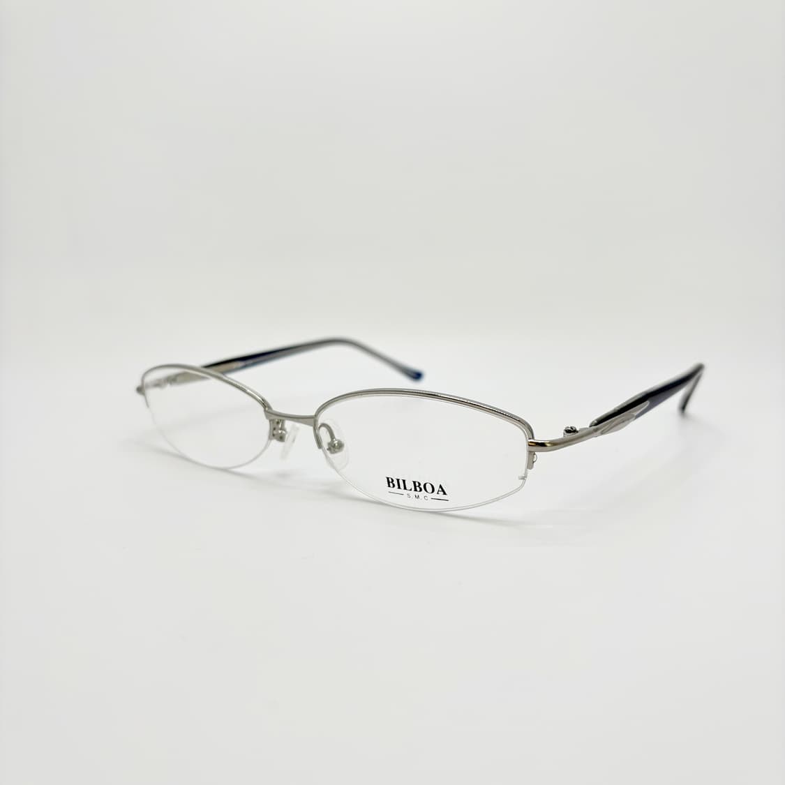 BILBOY 실버 오벌 반무테 상품이미지1