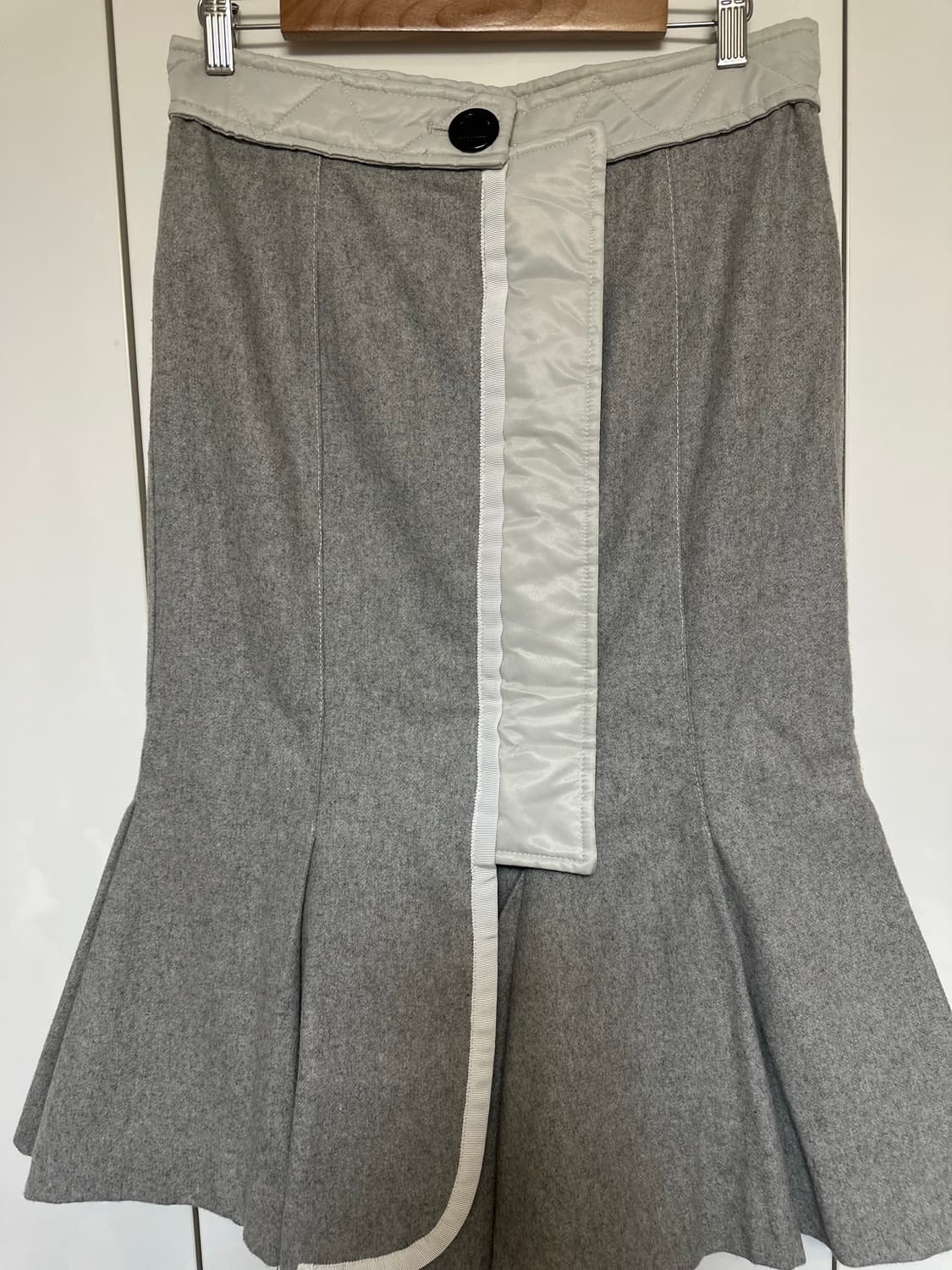 사카이모직 언발란스 울스커트 그레이 상품이미지4