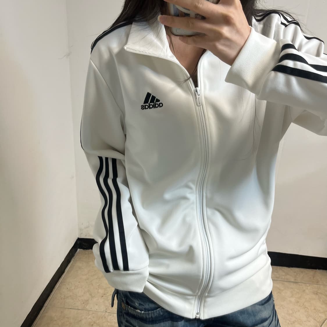 Adidas White Track Jacket 상품이미지3