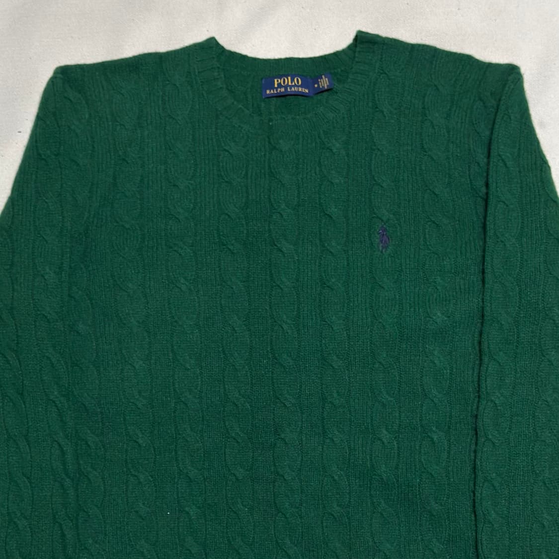 M 폴로랄프로렌 캐시미어 그린 케이블 니트 상품이미지1