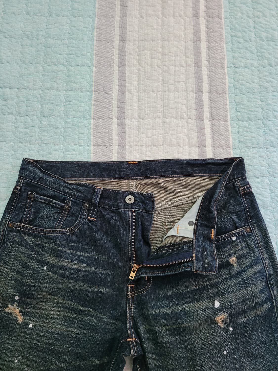 에드윈 재팬 503 Edwin 503 디스리페어 페인팅디테일진 32사이즈 상품이미지4