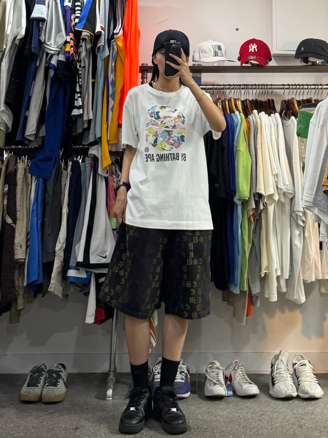 베이프 멀티컬러사루 반팔 상품이미지7