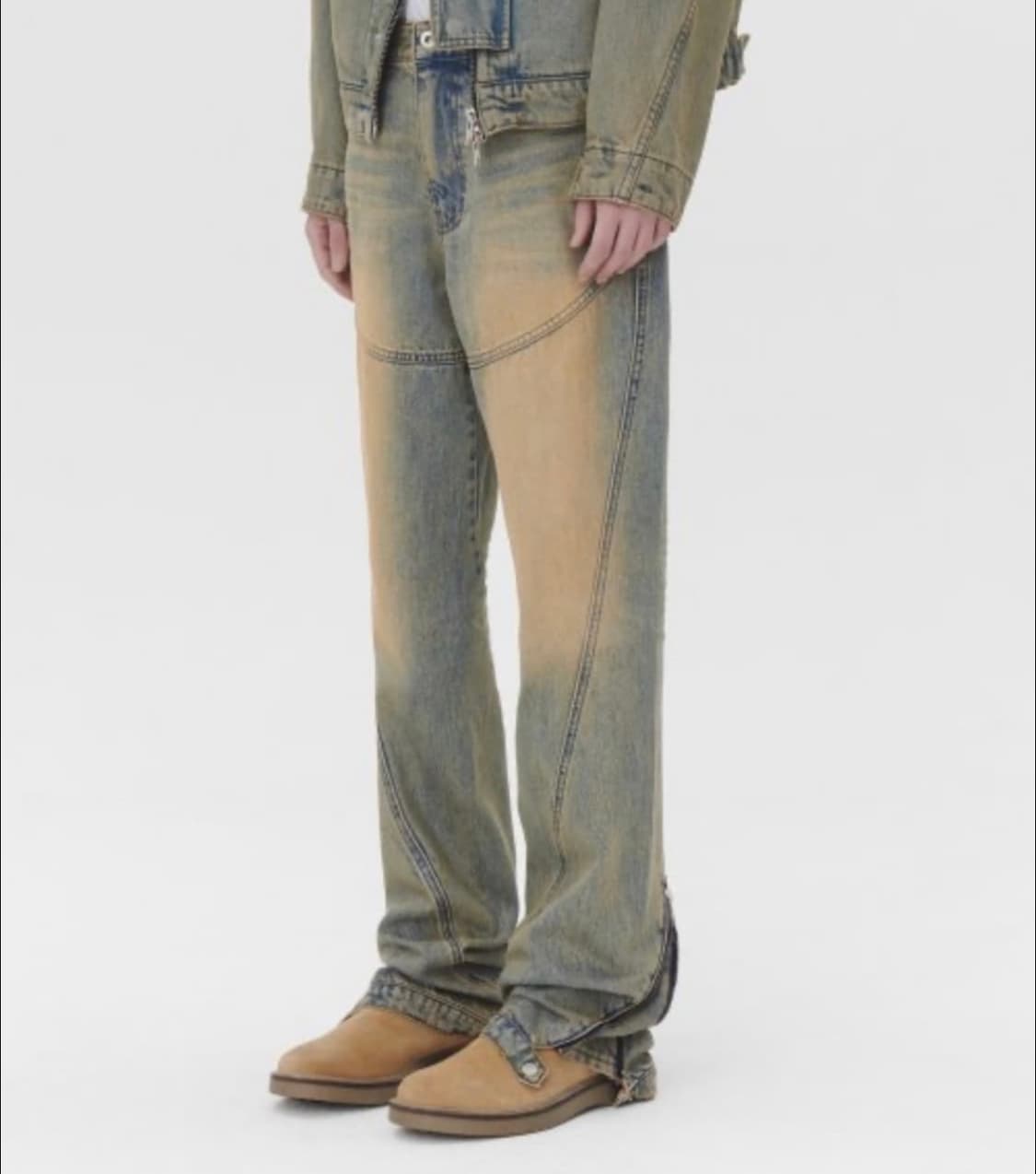 [1] 넥스트도어립스 웨스턴 데님 팬츠 라이트블루 상품이미지1