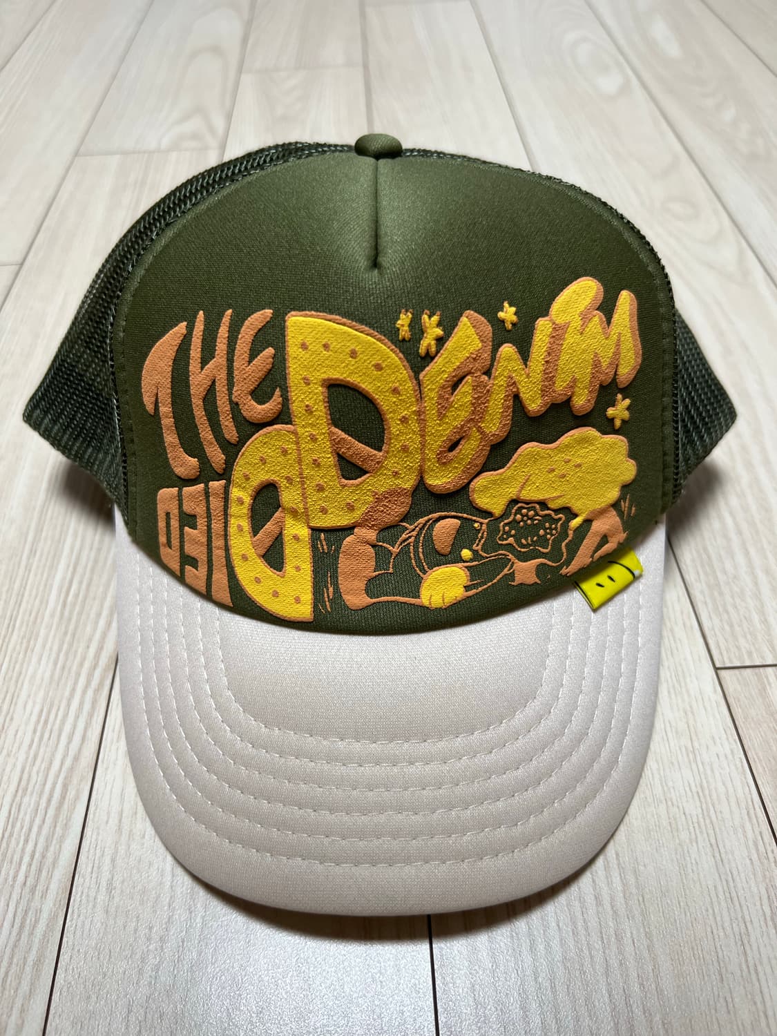 [캐피탈] 트러커 캡 - 더 데님 다이드 카키 키나리 (새상품) 상품이미지2