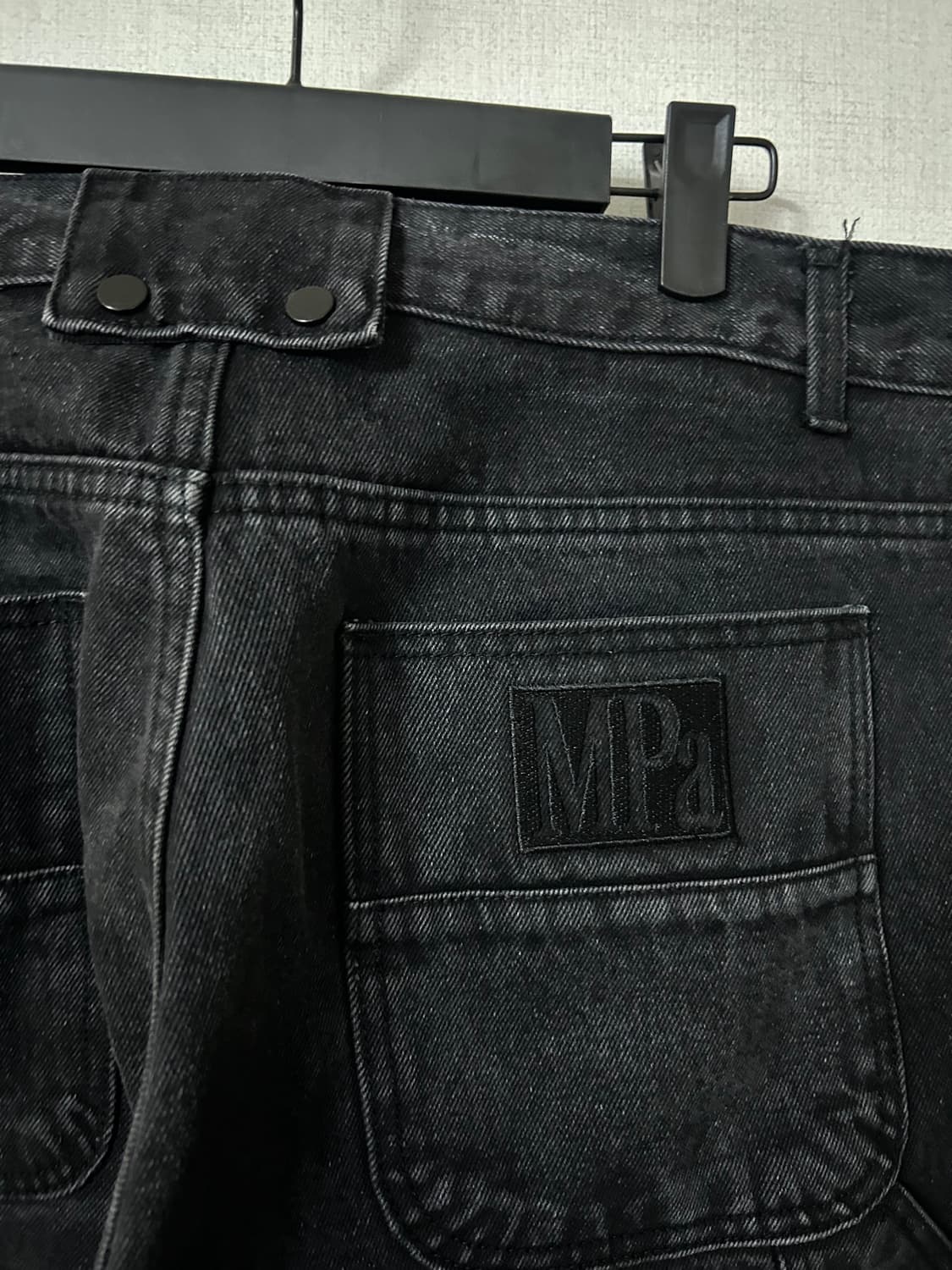 플라스틱 프로덕트 더블니 팬츠 블랙 M 상품이미지3