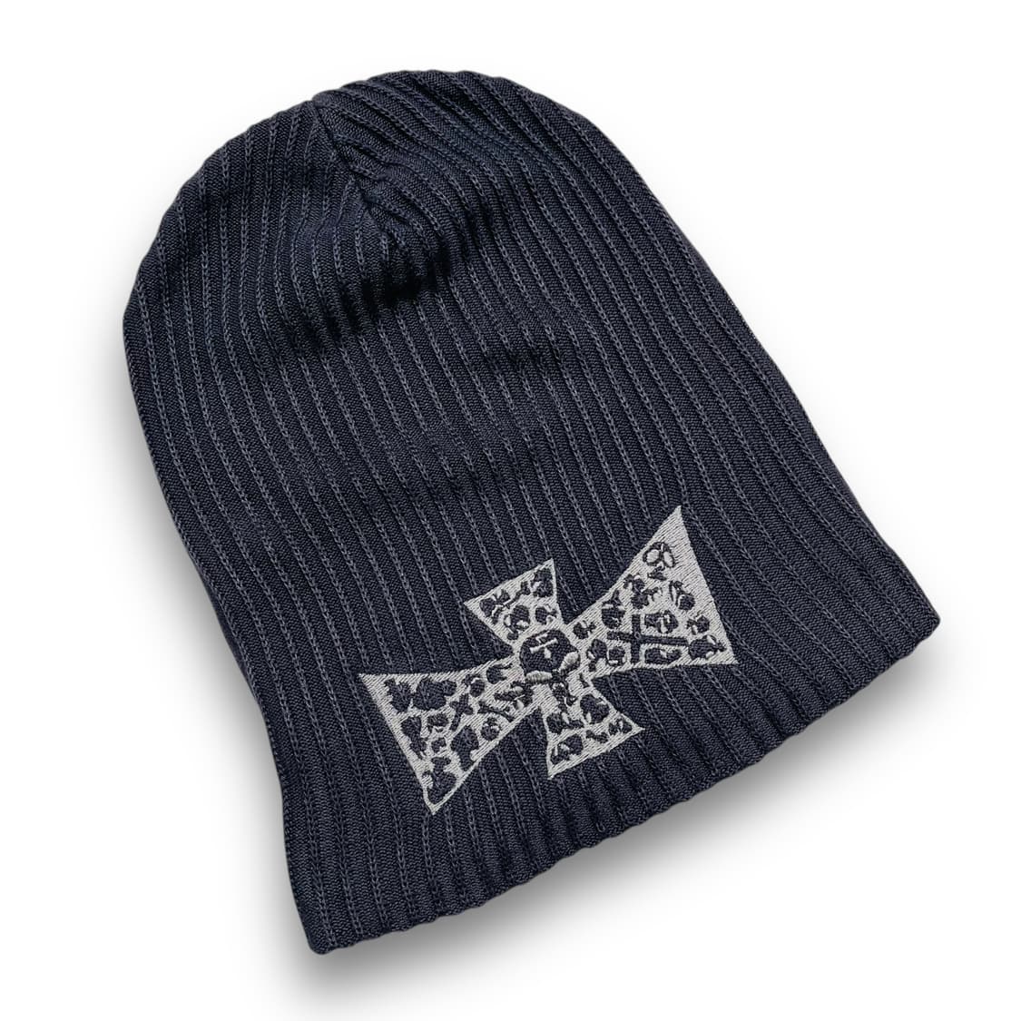 펑크 바이커 스컬 크로스 문양 자수 빈티지 비니 상품이미지2