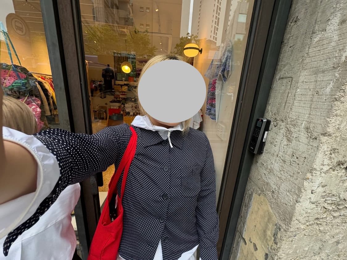 [Vintage] navy dot shirt 상품이미지1