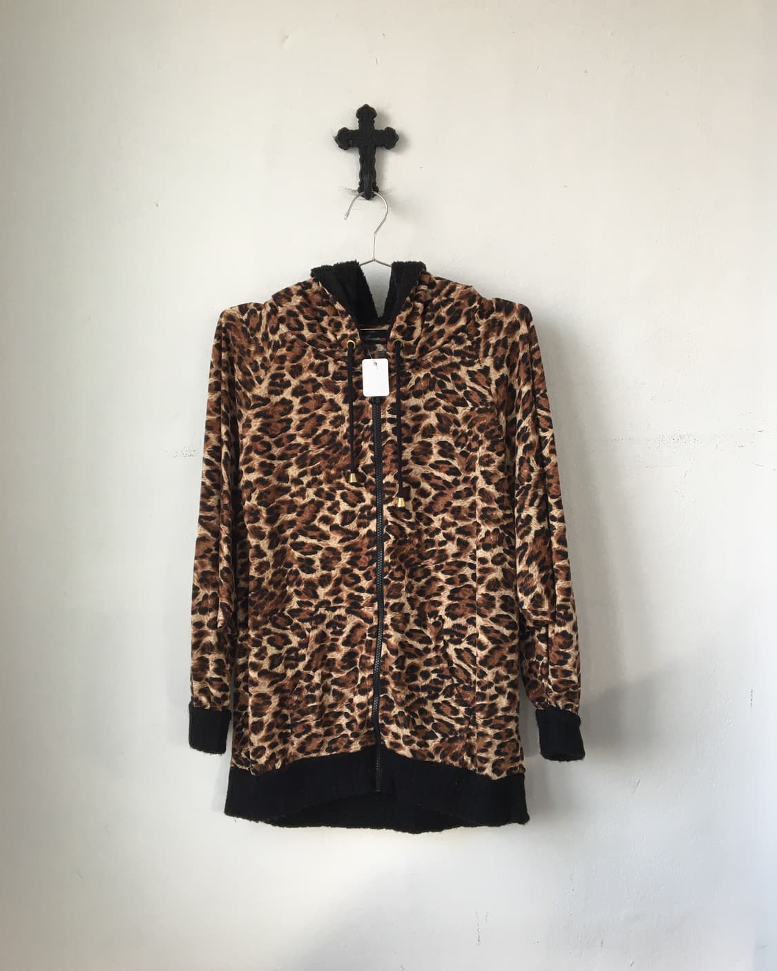 Leopard pattern hood zip up 상품이미지2