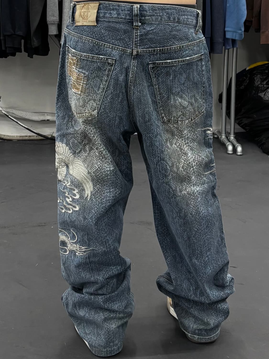 카라쿠리 오리엔탈 뱀피 드래곤 데님팬츠 상품이미지4