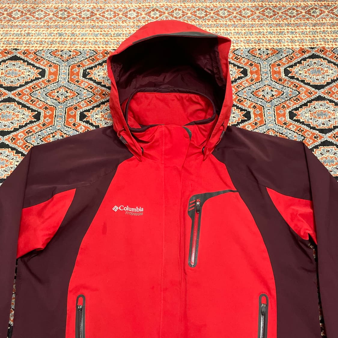 컬럼비아 레드 옴니드라이 바람막이 점퍼 남성XL 상품이미지2