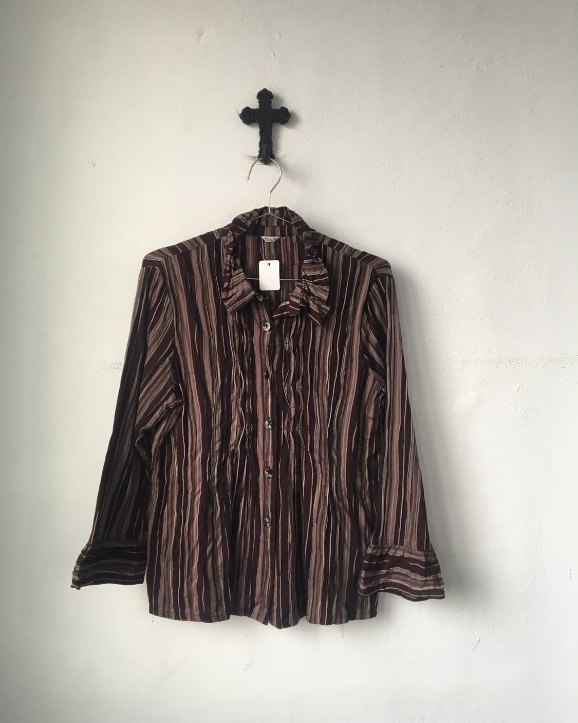 Stripe pattern pleats shirt 상품이미지2