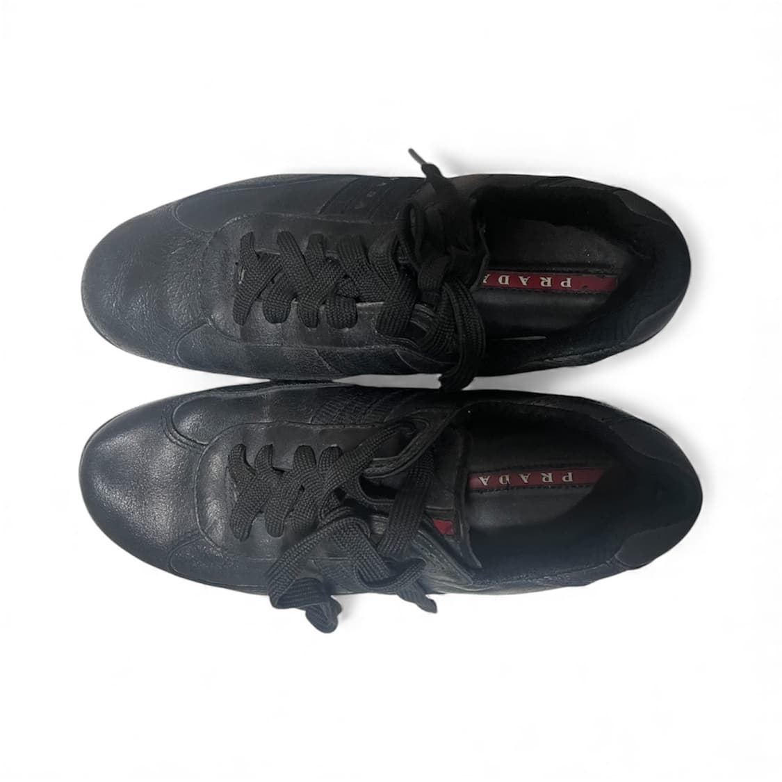 265~270) 프라다 아카이브 빈티지 레더 로고 스니커즈 신발 상품이미지4