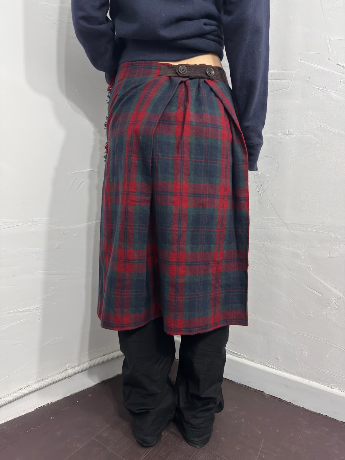 check button wool skirt 상품이미지6